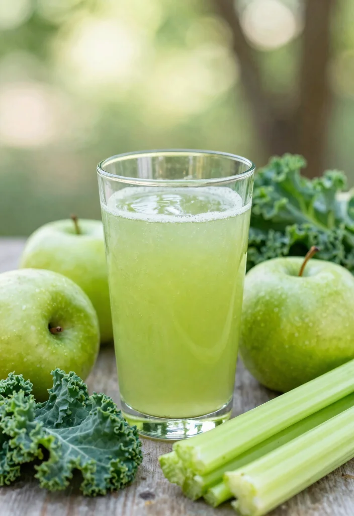 10 Easy Healthy Juice Recipes That Taste Like a Dream (You Won't Believe #5!) - 6. Green Apple, Kale & Celery Refresher 1