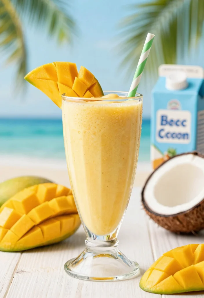 10 Easy Healthy Juice Recipes That Taste Like a Dream (You Won't Believe #5!) - 8. Mango Coconut Smoothie 1