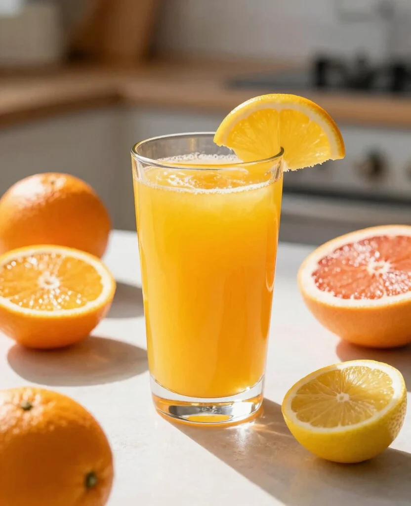15 Cold Pressed Juice Recipes For Your Slow Juicer - 4. Citrus Sunshine Juice 1
