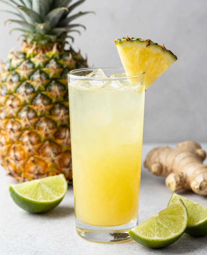 15 Cold Pressed Juice Recipes For Your Slow Juicer - 5. Spicy Pineapple Ginger Juice 1
