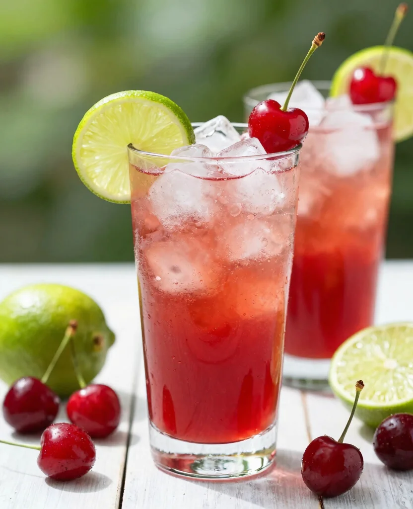 15 Fresh Fruit Juice Recipes For Hot Summer Days - 10. Cherry Limeade Splash 1