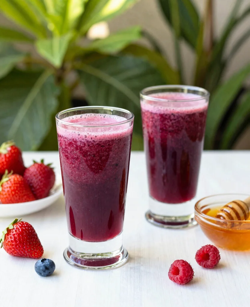 15 Fresh Fruit Juice Recipes For Hot Summer Days - 2. Berry Blast Smoothie Juice 1