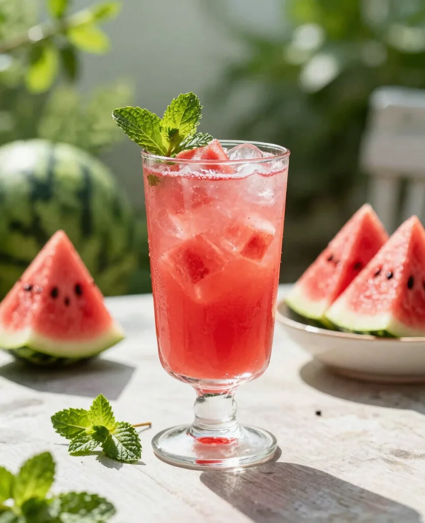 15 Fresh Fruit Juice Recipes For Hot Summer Days - 4. Watermelon Mint Cooler 1