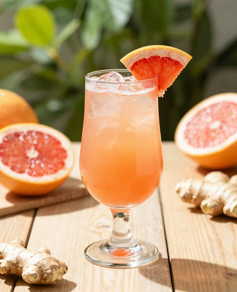 15 Fresh Fruit Juice Recipes For Hot Summer Days - 9. Grapefruit Ginger Fizz 1