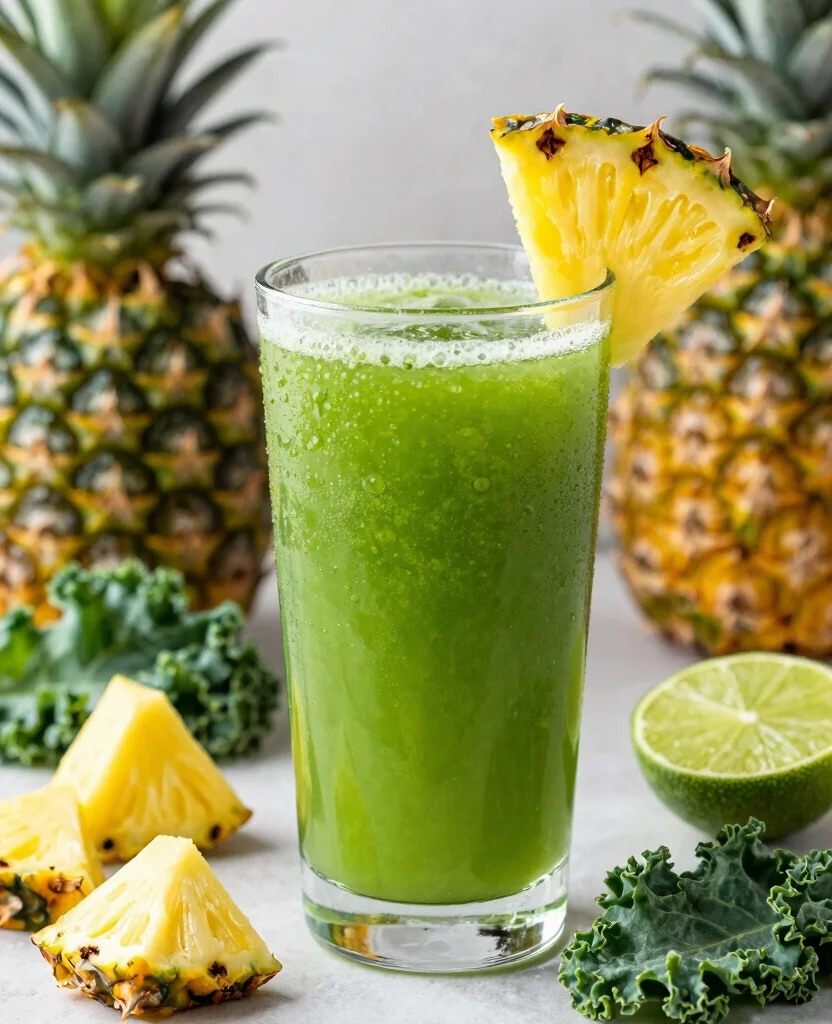 15 Heart Healthy Juice Recipes You Need To Try - 9. Pineapple Kale Fusion 1
