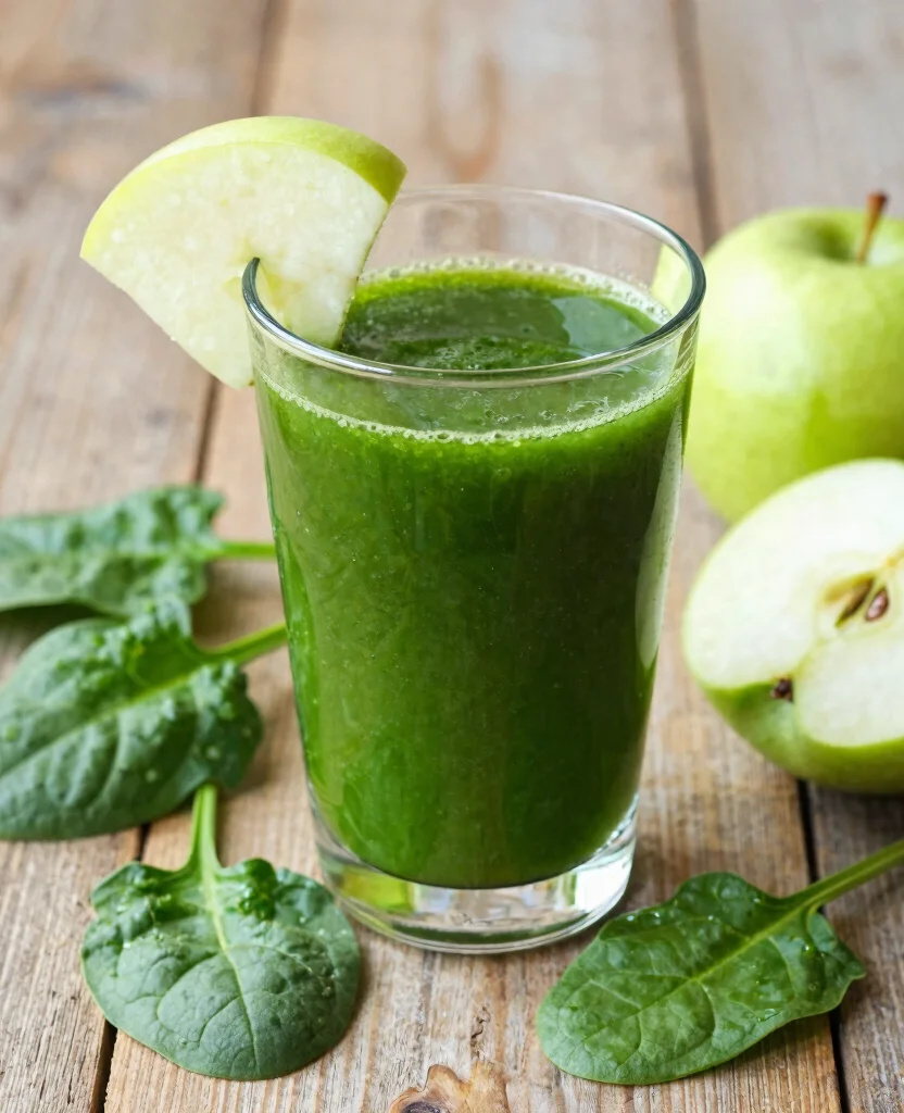 15 Iron Boosting Juice Recipes Ideal For Low Iron - 1. Spinach and Apple Juice 1