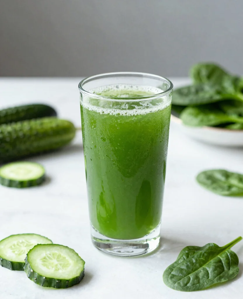 15 Iron Boosting Juice Recipes Ideal For Low Iron - 14. Cucumber Spinach Refresher 1
