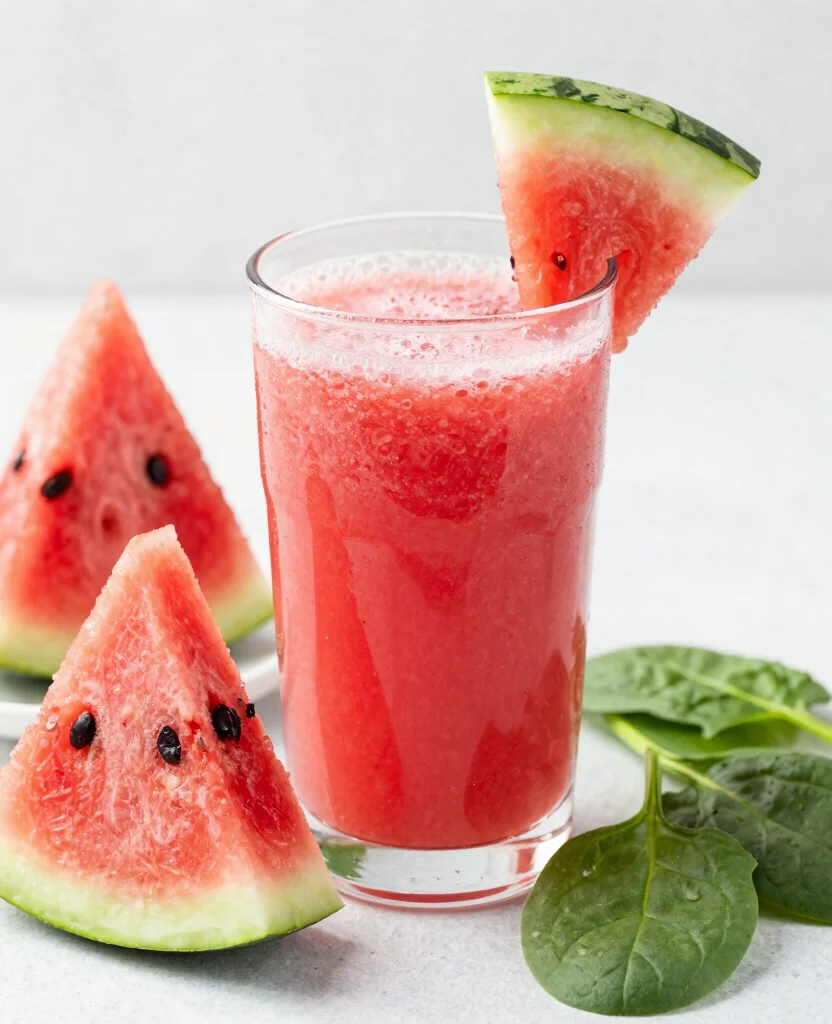 15 Iron Boosting Juice Recipes Ideal For Low Iron - 8. Watermelon and Spinach Refresher 1