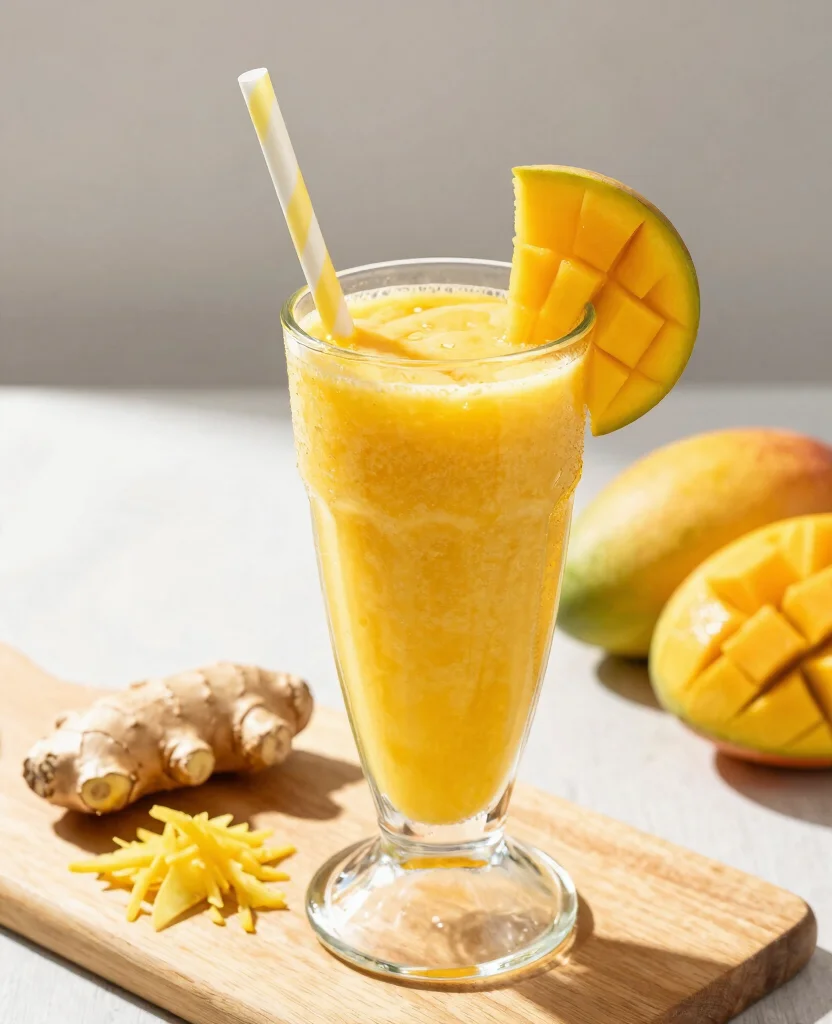 15 Juice It Up Recipes Smoothies You Can Copy At Home - 5. Mango Ginger Smoothie 1