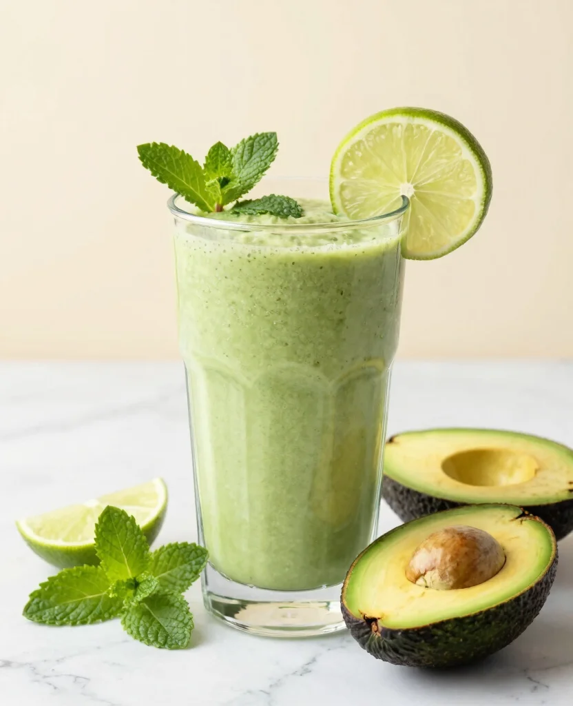 15 Juice It Up Recipes Smoothies You Can Copy At Home - 6. Avocado Mint Smoothie 1
