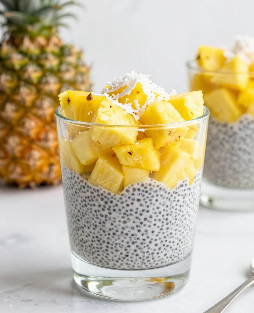 15 Pineapple Juice Recipes Drinks For Tropical Flavor - 10. Pineapple Coconut Chia Pudding 1