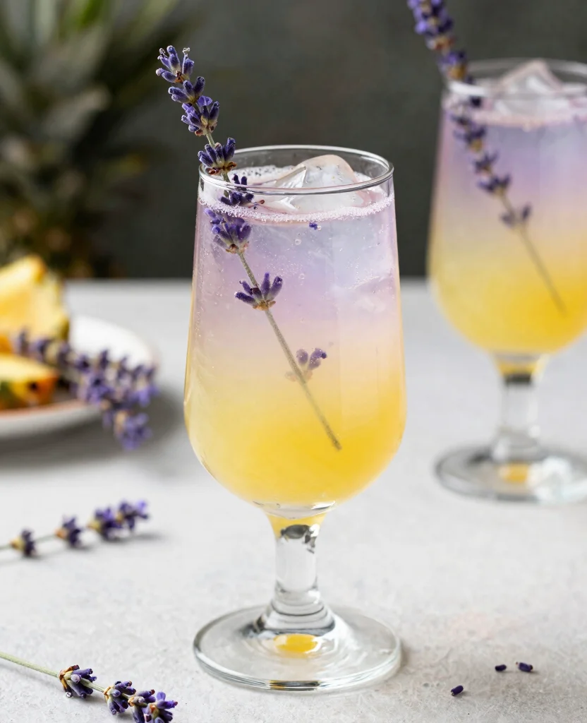 15 Pineapple Juice Recipes Drinks For Tropical Flavor - 14. Pineapple Lavender Lemonade 1