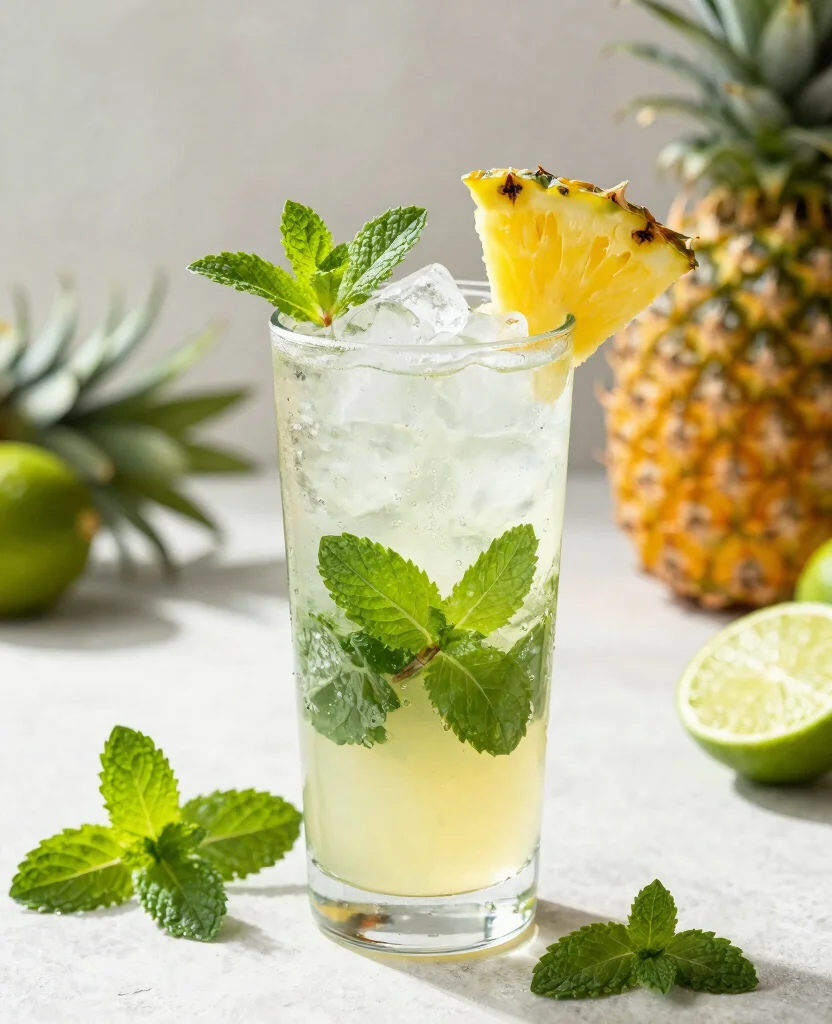 15 Pineapple Juice Recipes Drinks For Tropical Flavor - 4. Pineapple Mint Mojito 1