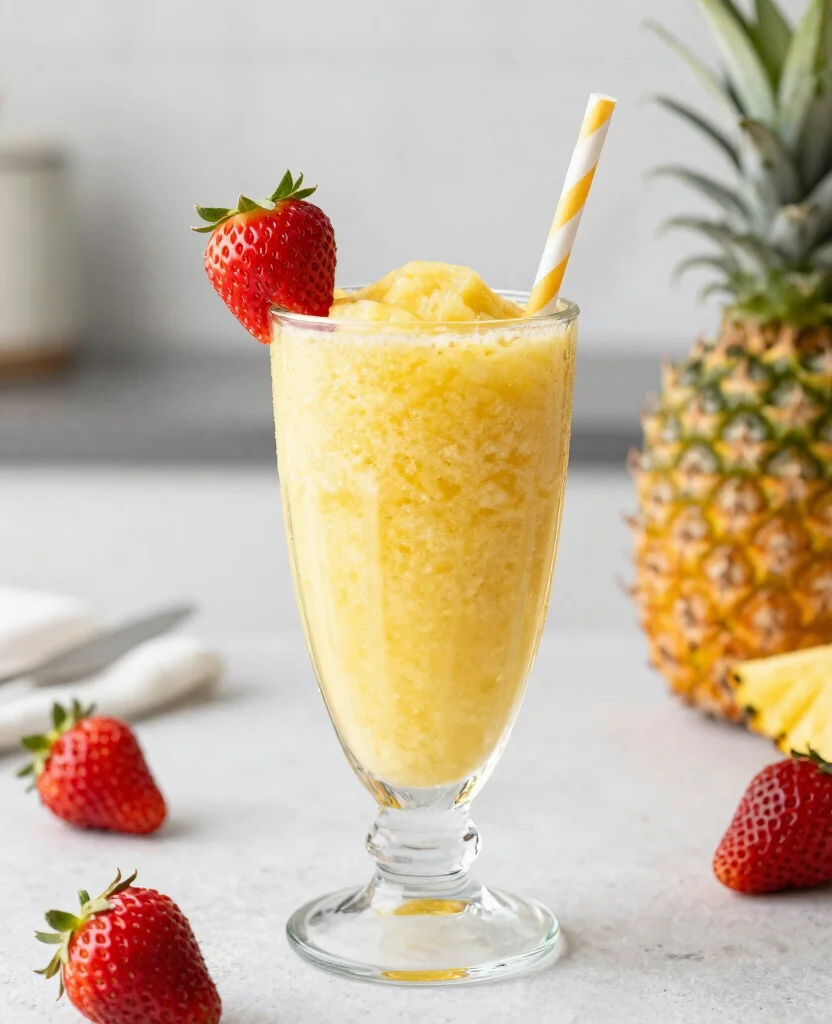 15 Pineapple Juice Recipes Drinks For Tropical Flavor - 8. Pineapple Strawberry Smoothie 1
