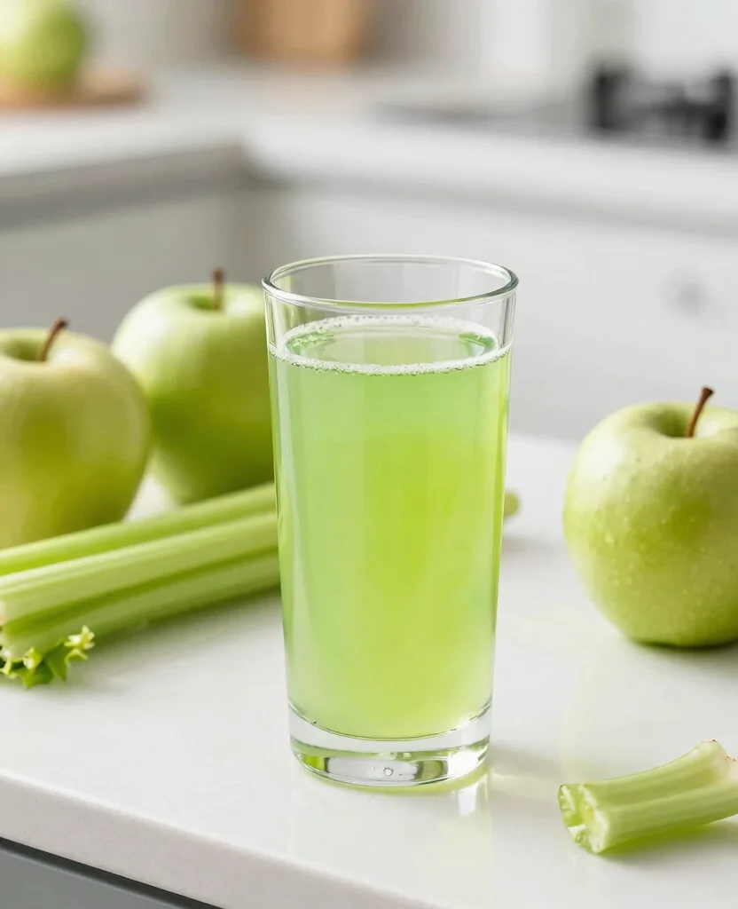 15 Refreshing Home Made Juice Recipes for a Healthy Detox - 11. Apple & Celery Crisp Juice 1