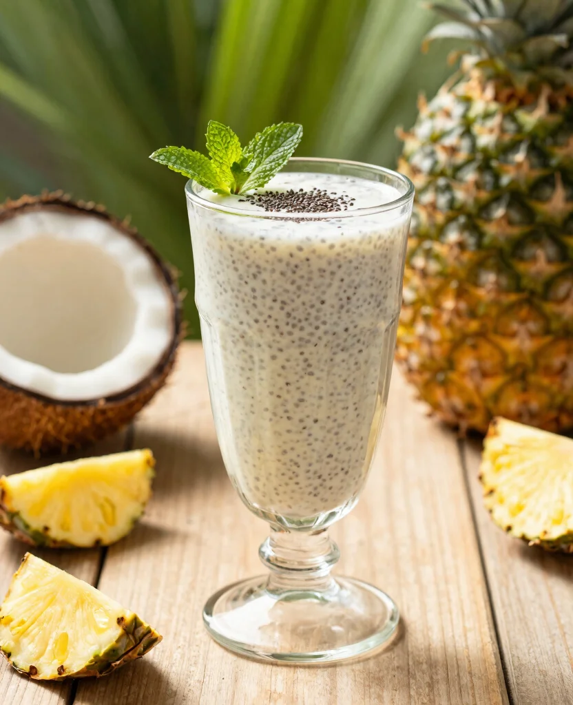 16 Booster Juice Recipes Copycat For Your Blender - 7. Coconut Chia Smoothie 1