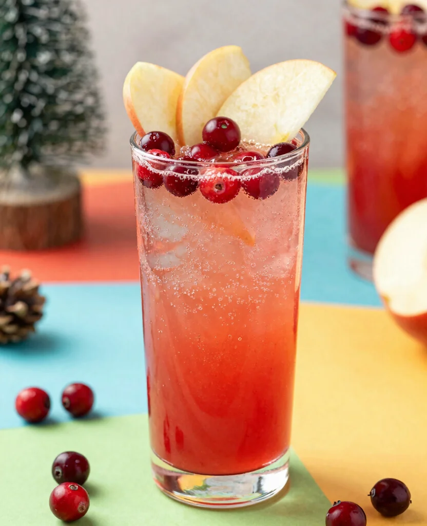 16 Cocktail Recipes With Cranberry Juice For Parties - 14. Cranberry Sour Apple Spritzer 1