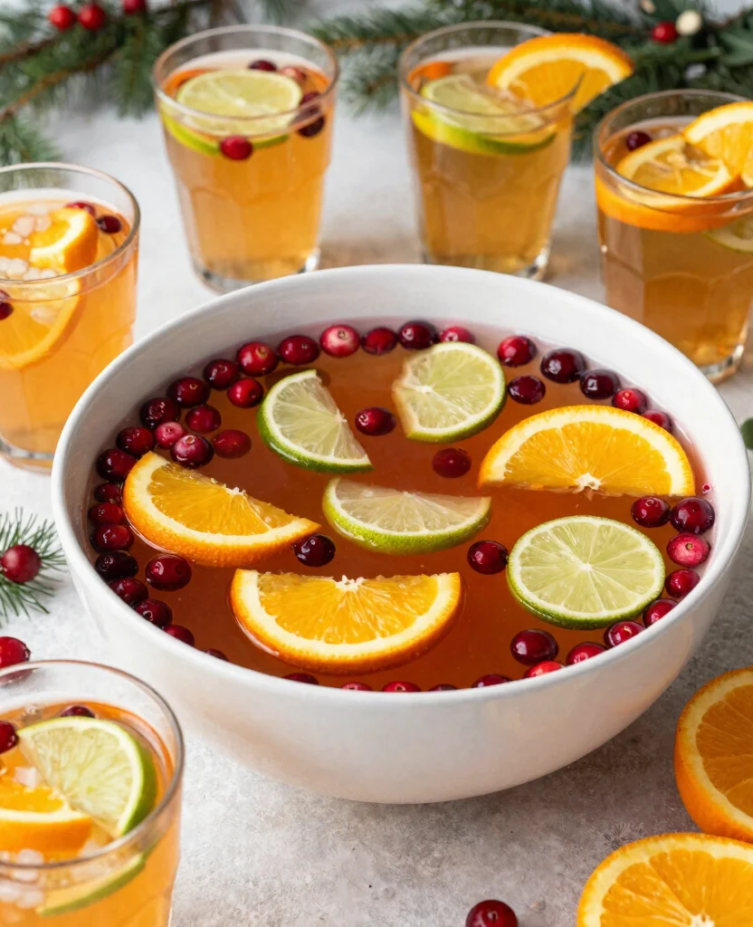 16 Cocktail Recipes With Cranberry Juice For Parties - 15. Cranberry and Ginger Ale Punch 1