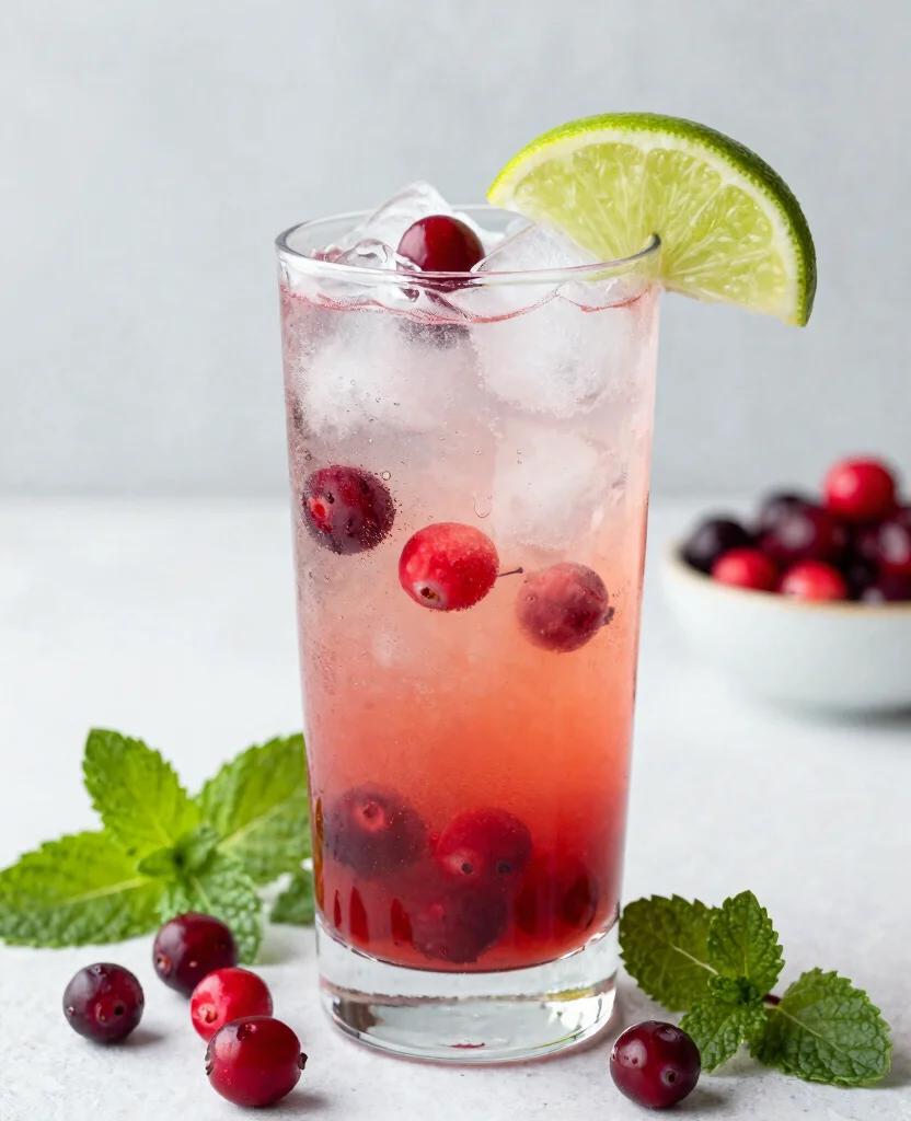 16 Cocktail Recipes With Cranberry Juice For Parties - 2. Cranberry Vodka Spritzer 1