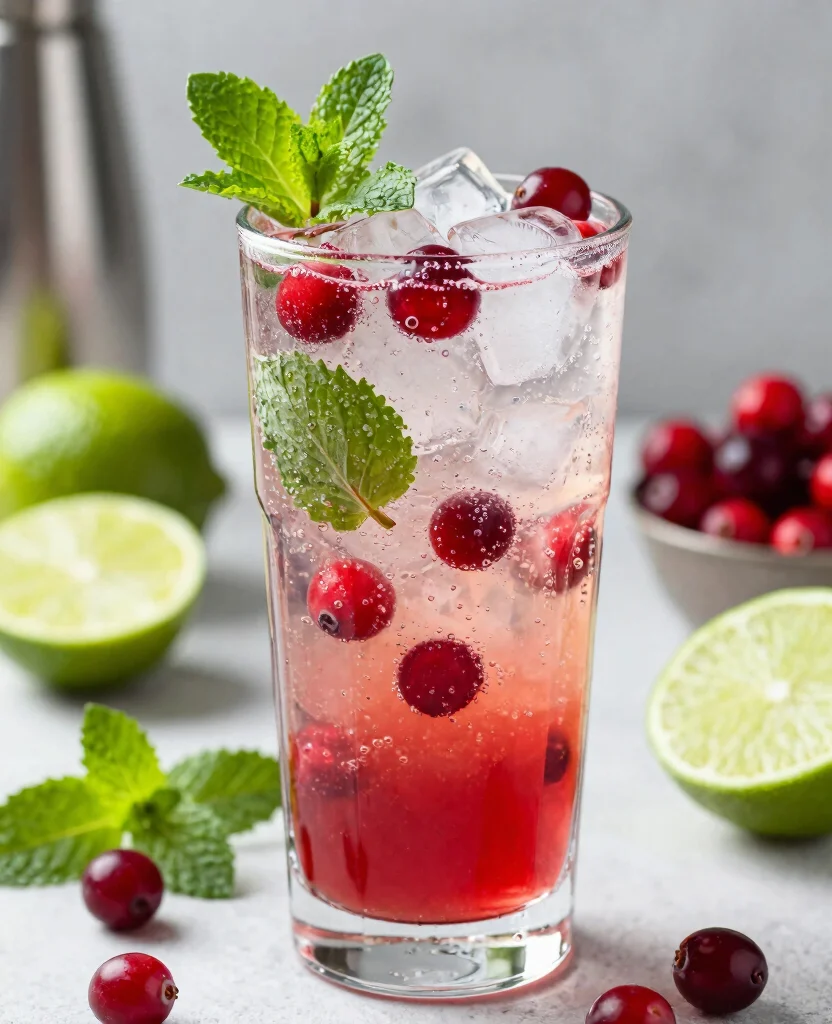 16 Cocktail Recipes With Cranberry Juice For Parties - 7. Cranberry Mojito 1