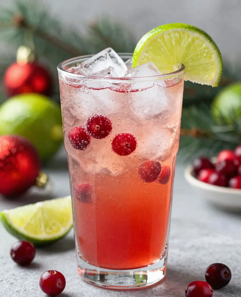 16 Cocktail Recipes With Cranberry Juice For Parties - 9. Cranberry Limeade Cooler 1
