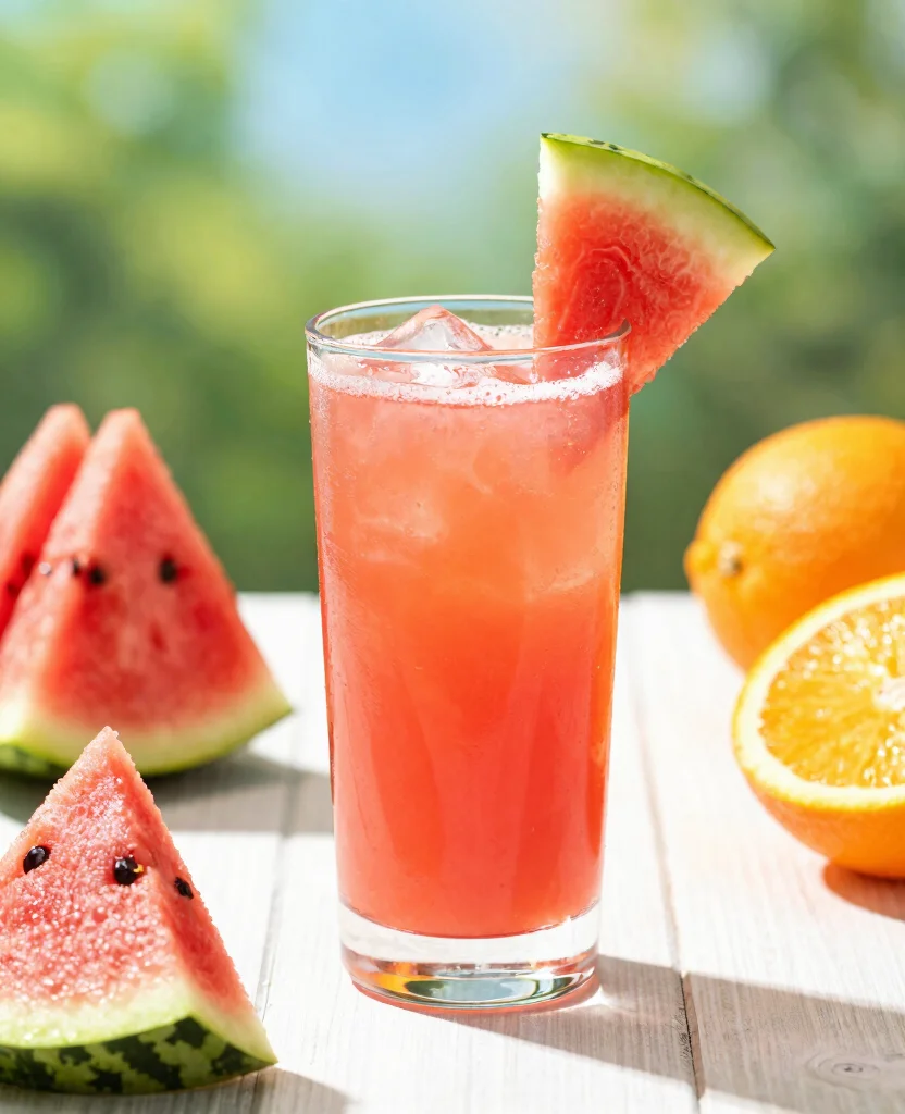 16 Immune Boosting Juice Recipes With Citrus And Ginger - 11. Watermelon Citrus Ginger Juice 1
