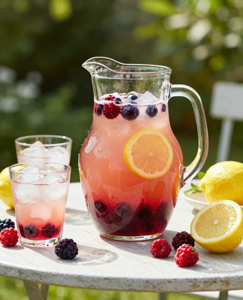 16 Immune Boosting Juice Recipes With Citrus And Ginger - 12. Berry Lemonade Ginger Juice 1