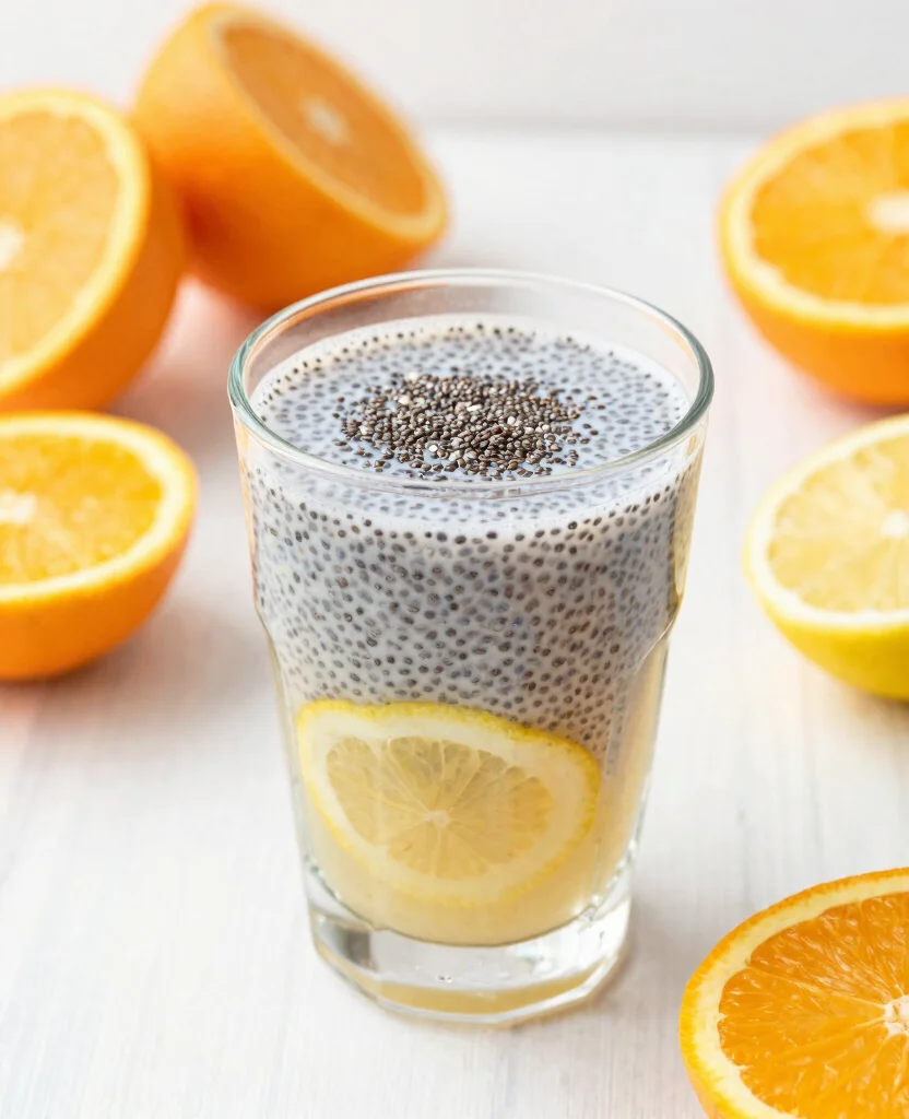 16 Immune Boosting Juice Recipes With Citrus And Ginger - 15. Citrus Ginger Chia Juice 1