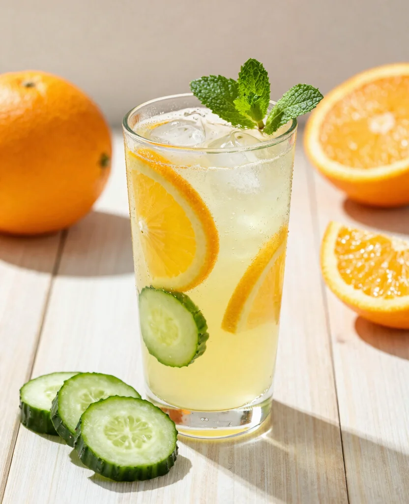 16 Immune Boosting Juice Recipes With Citrus And Ginger - 5. Sweet Citrus & Cucumber Juice 1