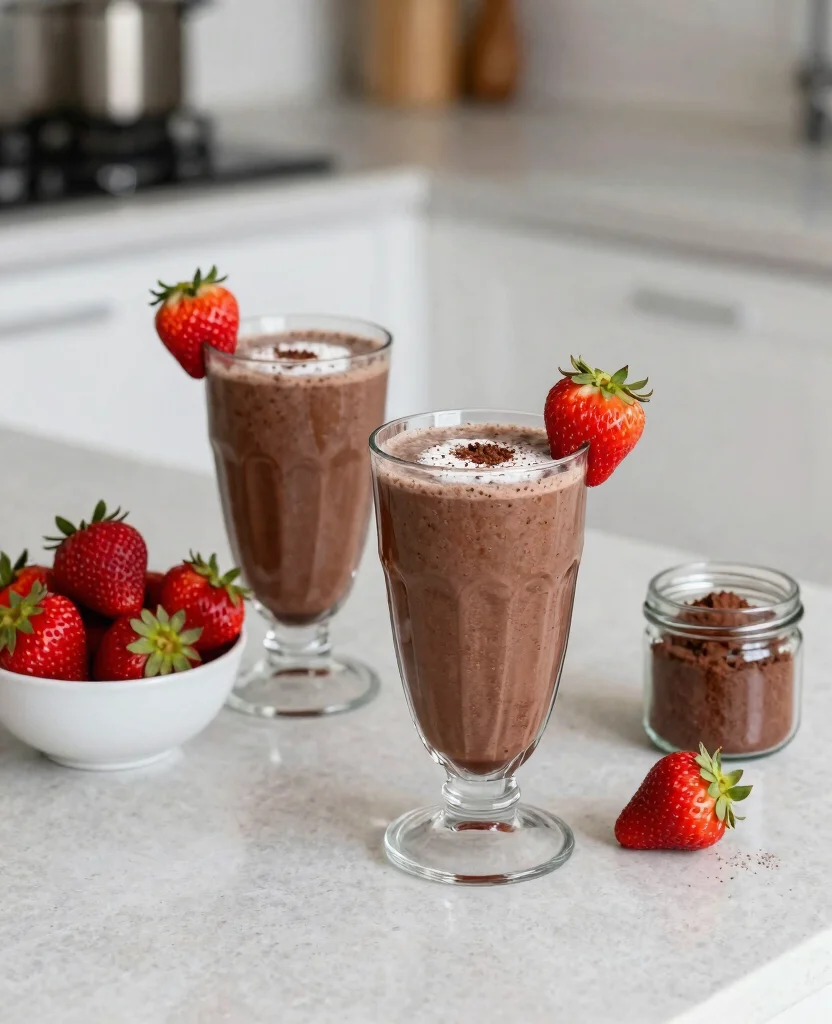 16 Jamba Juice Recipes Copycat You Can Make At Home - 9. Chocolate Covered Strawberry Smoothie 1