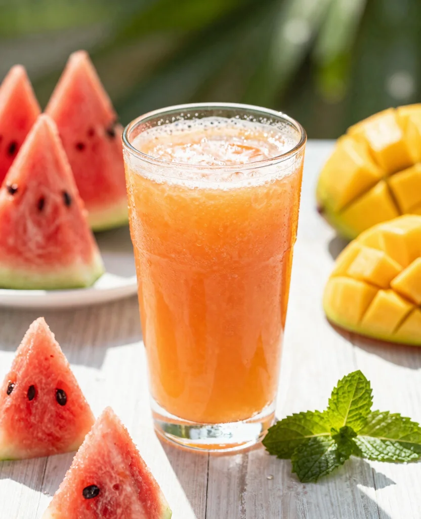 16 Juice Recipes For Skin That Help You Glow - 11. Mango Melon Juice 1