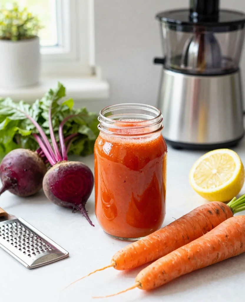 16 Juice Recipes With Beets For Energy And Stamina - 1. Classic Beet and Carrot Juice 1