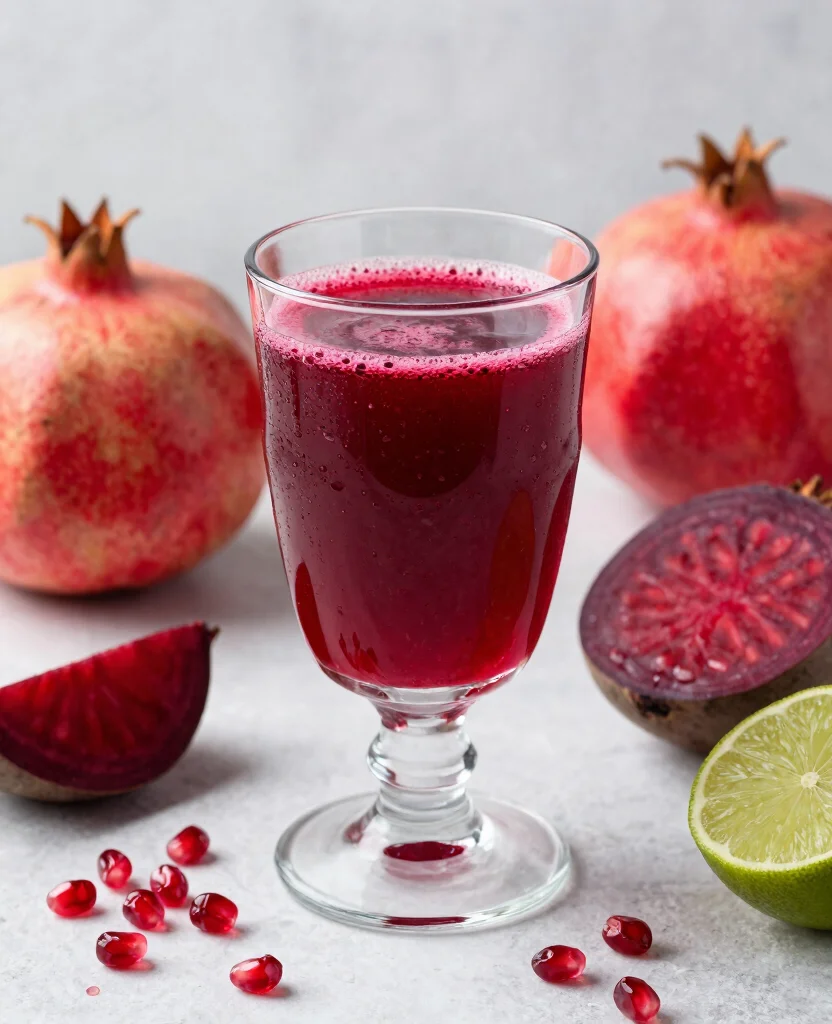 16 Juice Recipes With Beets For Energy And Stamina - 10. Beet and Pomegranate Juice 1