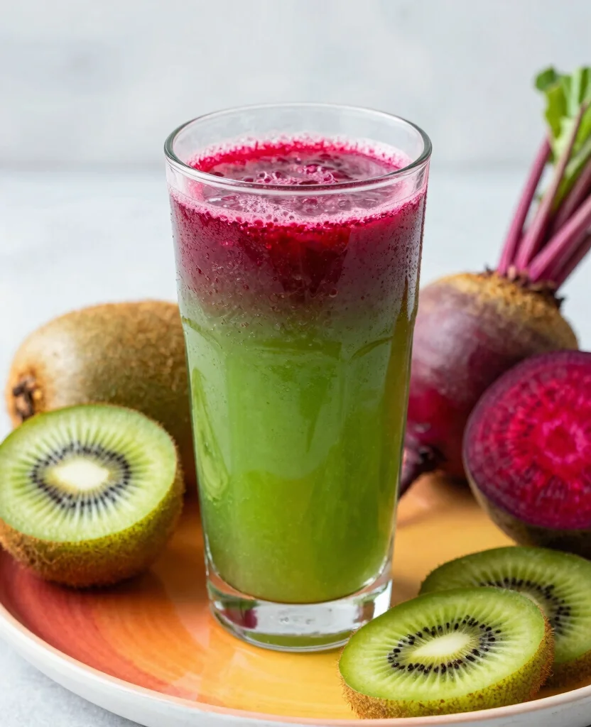 16 Juice Recipes With Beets For Energy And Stamina - 12. Beet and Kiwi Juice 1