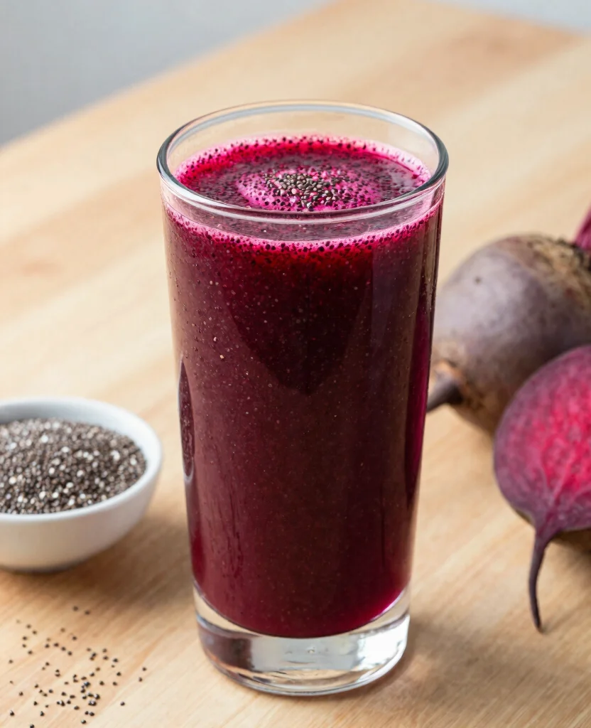 16 Juice Recipes With Beets For Energy And Stamina - 15. Beet and Chia Seed Juice 1