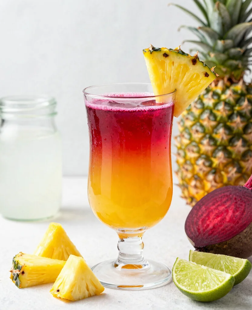 16 Juice Recipes With Beets For Energy And Stamina - 3. Beet and Pineapple Energy Booster 1