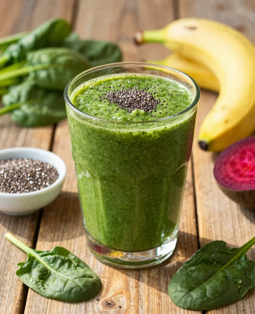 16 Juice Recipes With Beets For Energy And Stamina - 5. Green Beet Smoothie Juice 1