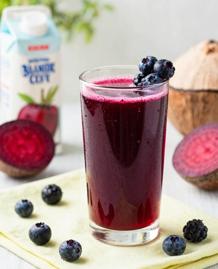 16 Juice Recipes With Beets For Energy And Stamina - 6. Beet and Berry Blast 1