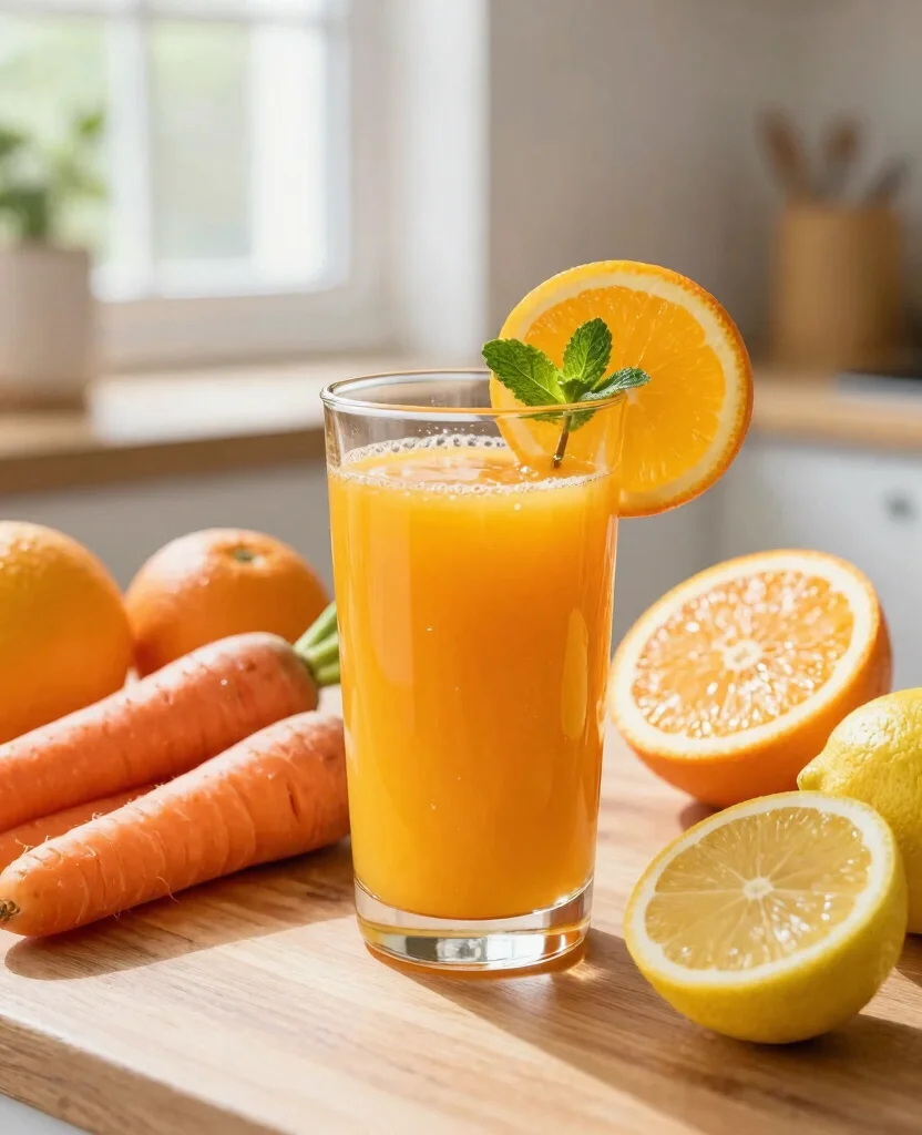 16 Liver Detox Juice Recipes For Gentle Cleansing - 6. Carrot Citrus Splash 1