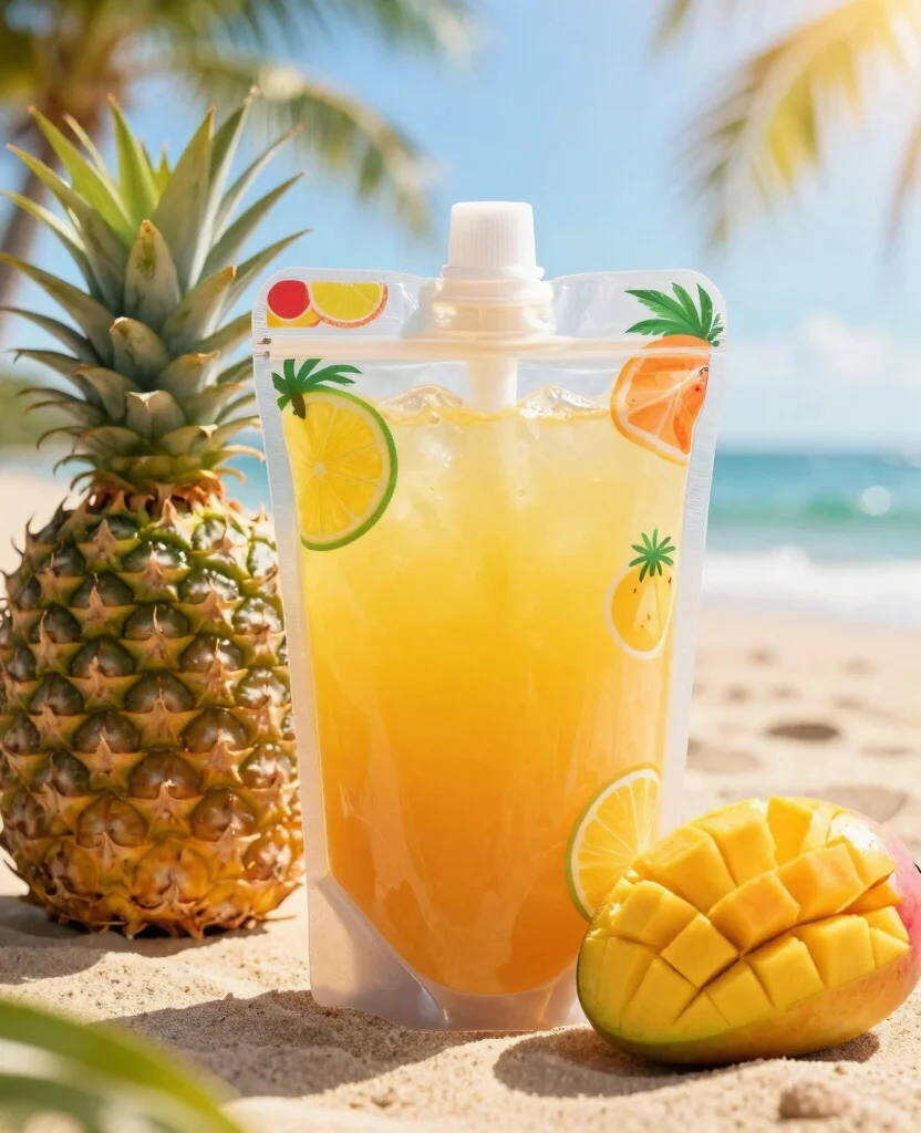 17 Adult Juice Pouch Recipes Perfect For Parties - 1. Tropical Bliss Juice Pouch 1