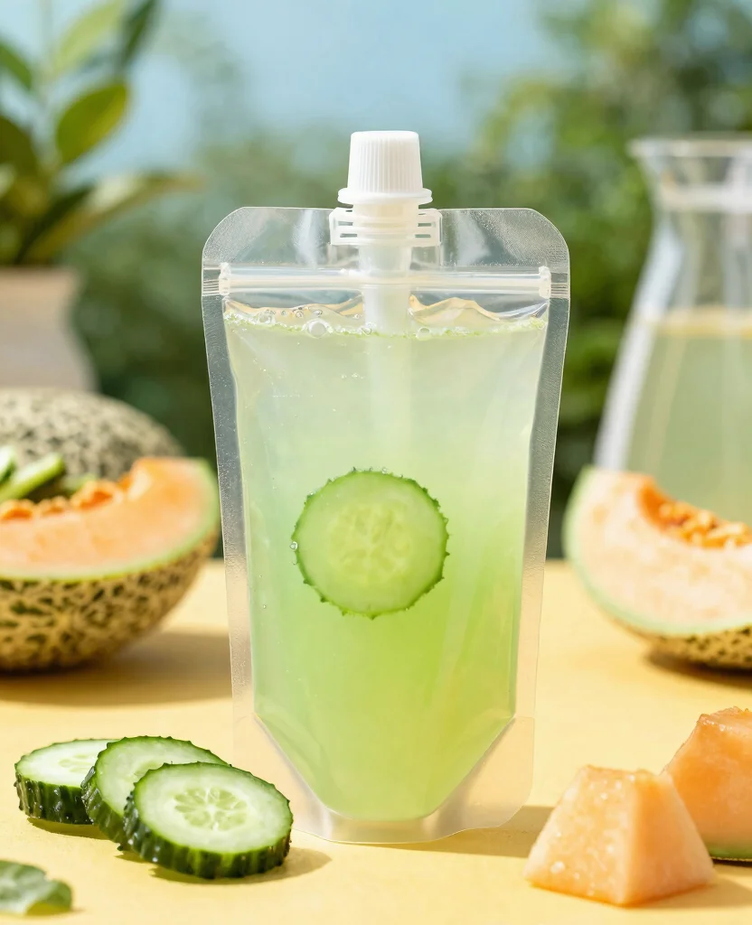 17 Adult Juice Pouch Recipes Perfect For Parties - 12. Cucumber Melon Vodka Pouch 1