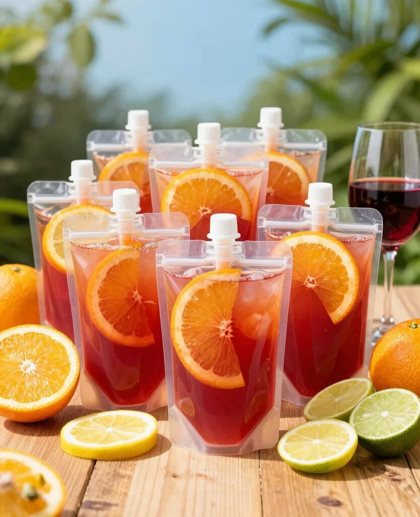 17 Adult Juice Pouch Recipes Perfect For Parties - 6. Citrus Sangria Pouch 1