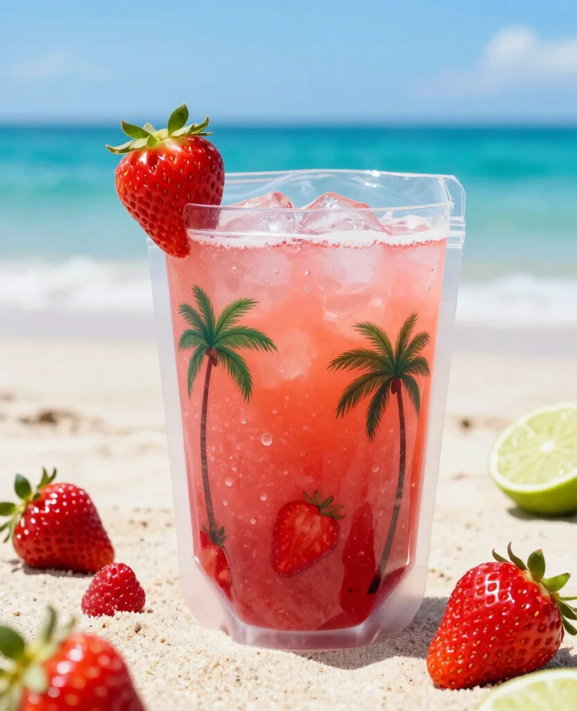 17 Adult Juice Pouch Recipes Perfect For Parties - 7. Strawberry Daiquiri Pouch 1