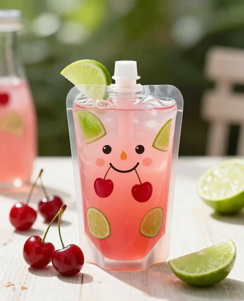 17 Adult Juice Pouch Recipes Perfect For Parties - 9. Cherry Limeade Pouch 1