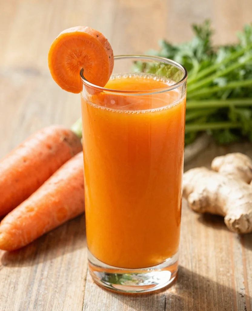 17 Detox Juice And Smoothie Recipes For A Fresh Start - 6. Carrot Ginger Zing Detox Juice 1