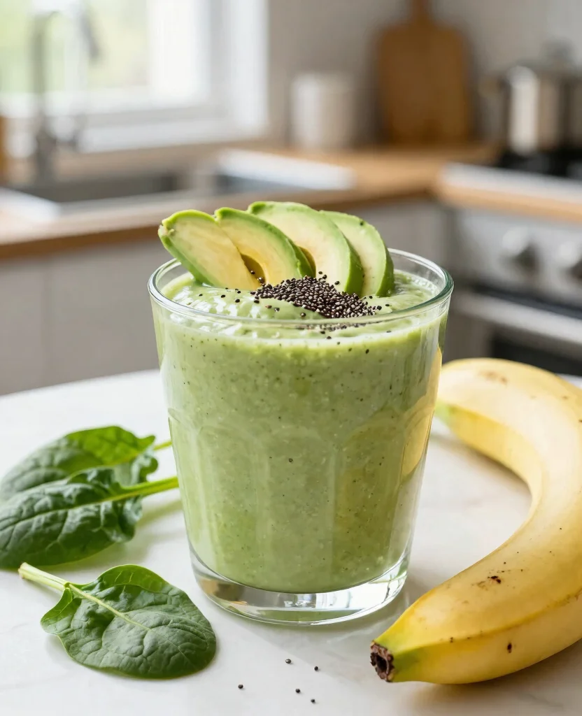 17 Detox Juice And Smoothie Recipes For A Fresh Start - 7. Spinach Avocado Smoothie 1