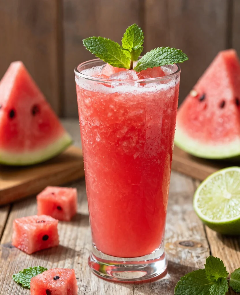 17 Detox Juice And Smoothie Recipes For A Fresh Start - 8. Watermelon Mint Detox Juice 1