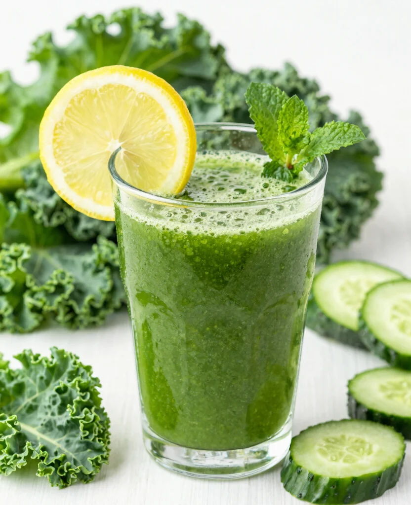 17 Detox Juice Recipes to Lose Belly Bloat Naturally - 1. Green Goddess Juice 1