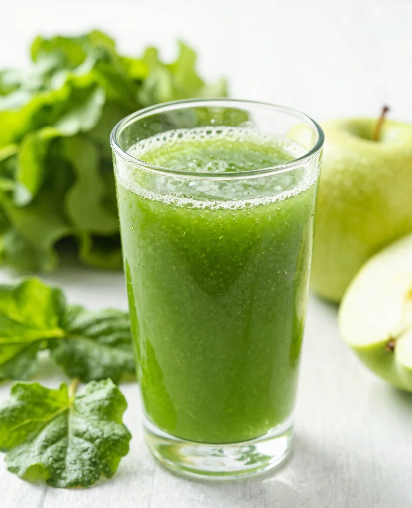 17 Detox Juice Recipes to Lose Belly Bloat Naturally - 15. Mixed Greens Detox Juice 1