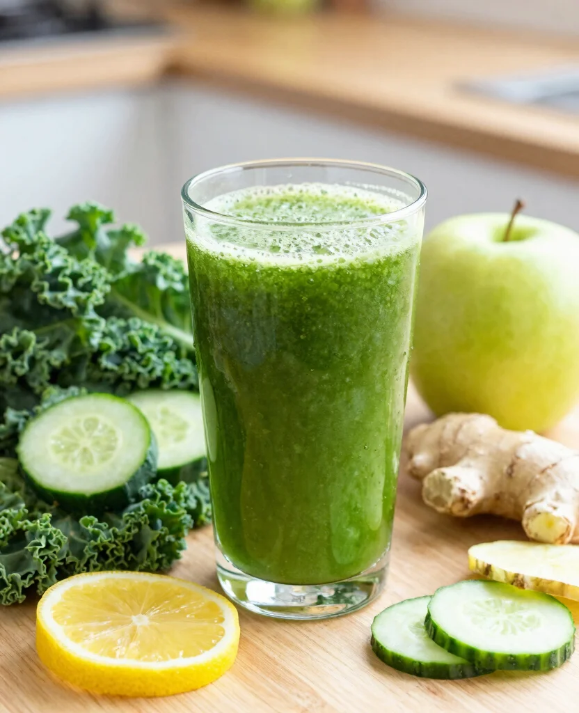 17 Fat Burning Juice Recipes To Support Weight Goals - 1. Green Detox Juice 1